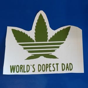 Worlds Dopest Dad Vinyl Sticker